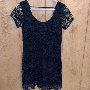 Cute black lace Hollister zip dress
